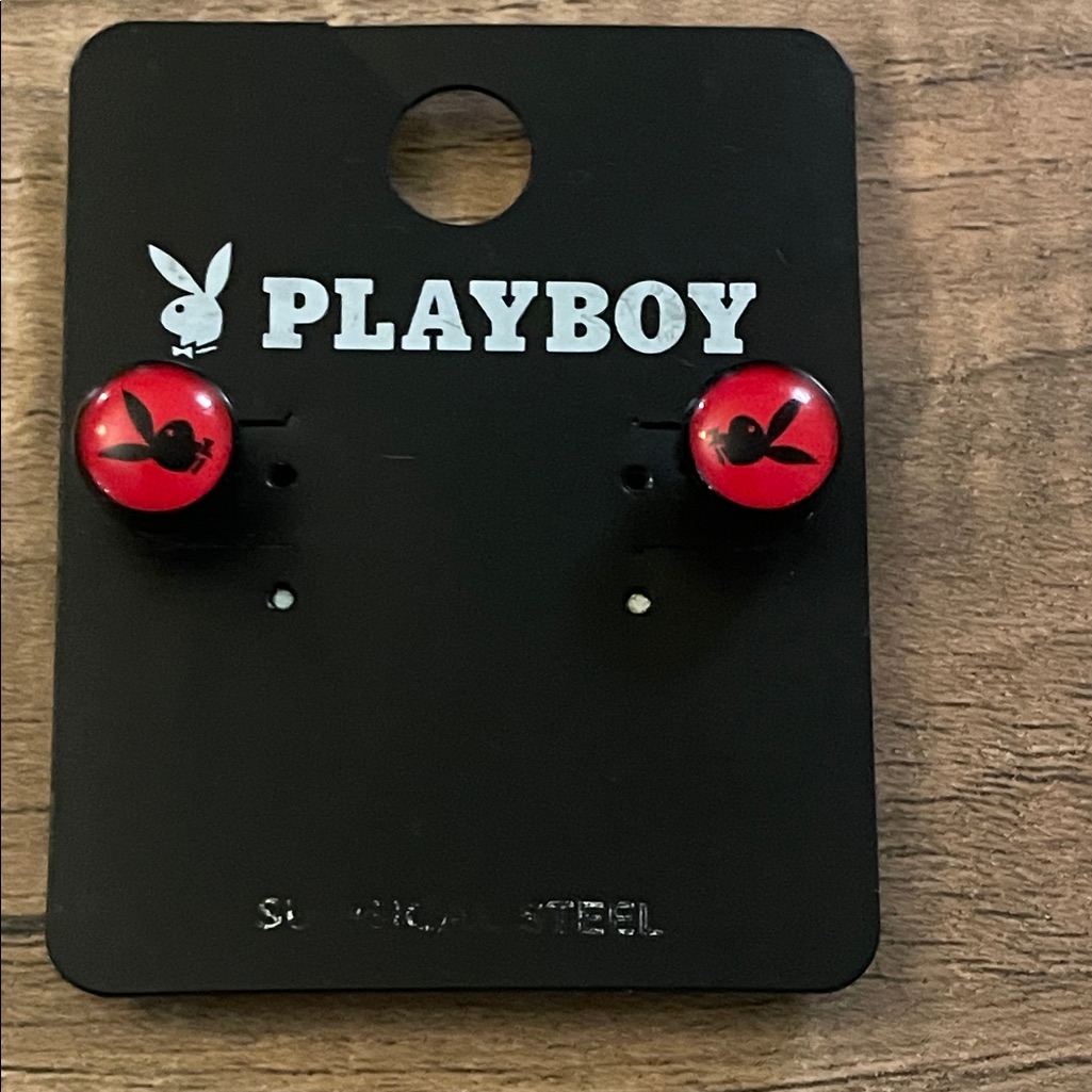 Playboy Red Logo Stud Earrings 30$